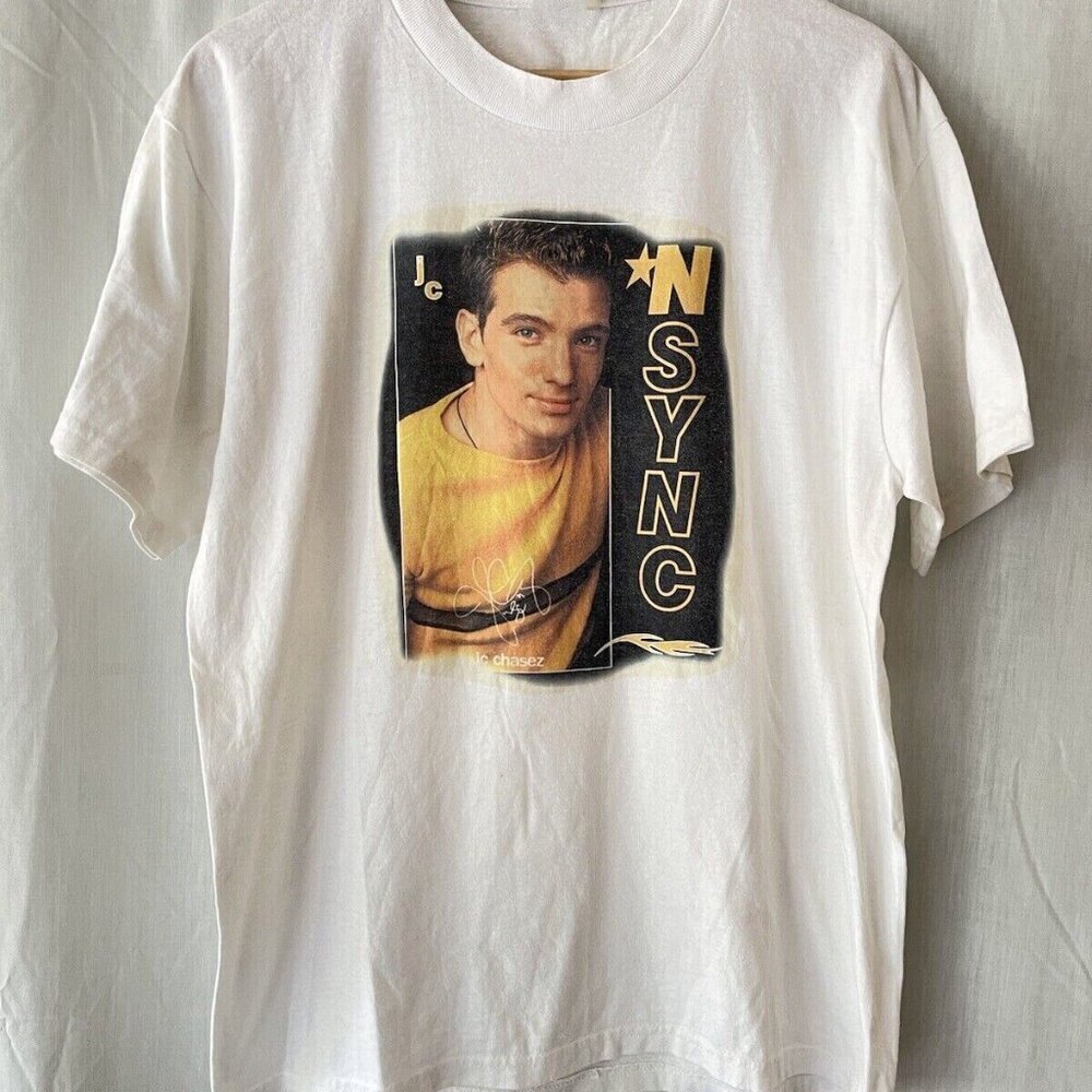 NSYNC JC Chasez Photo T-Shirt Boy Band Pop Music Graphic Fan Tee
